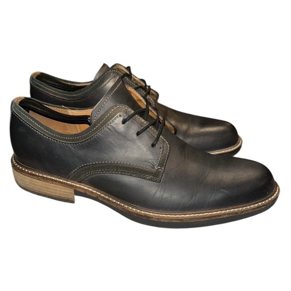 Ecco Other - Ecco Kenton Derby Tie Black Leather Oxfords Dress Shoes Mens 11